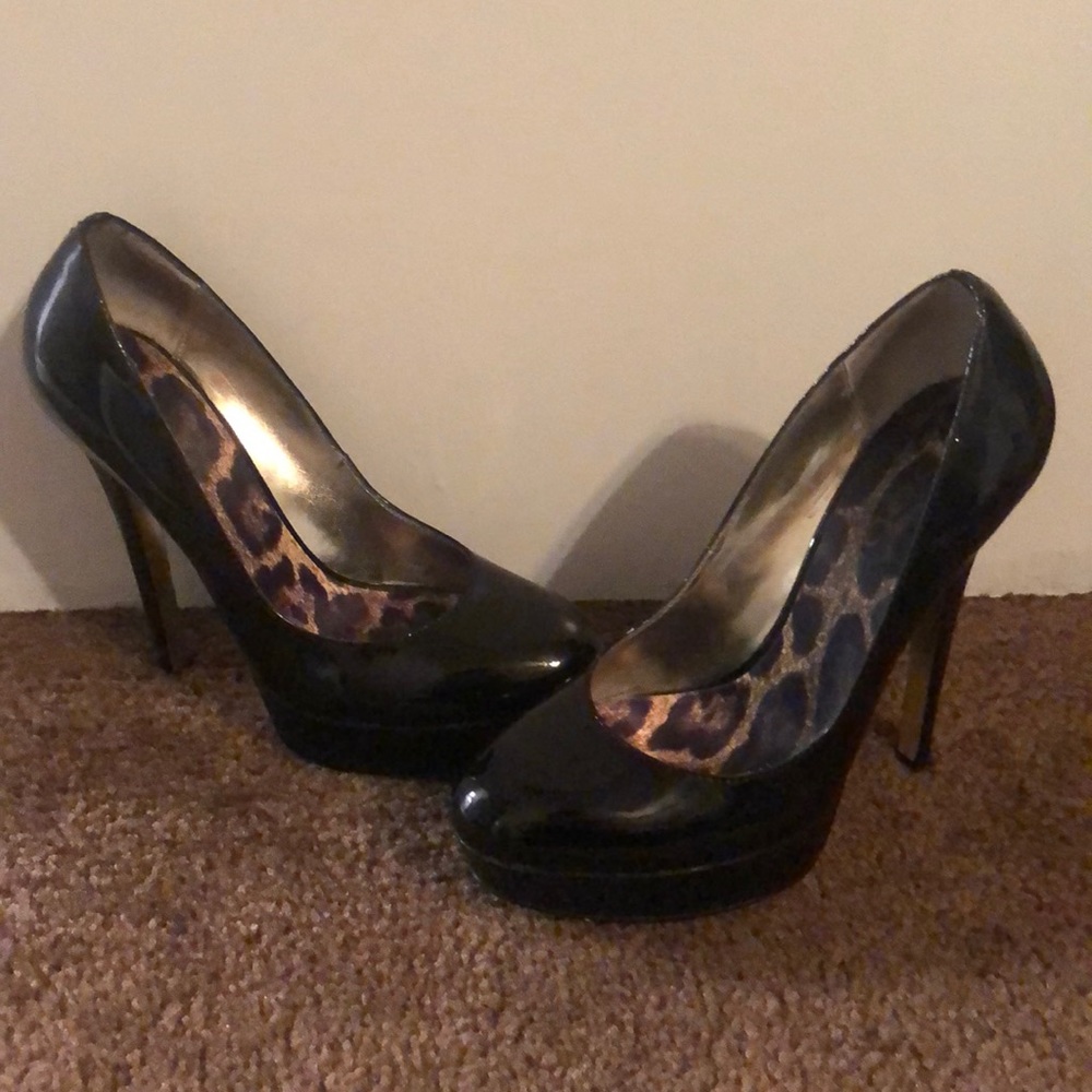 Black platform Bebe shoes